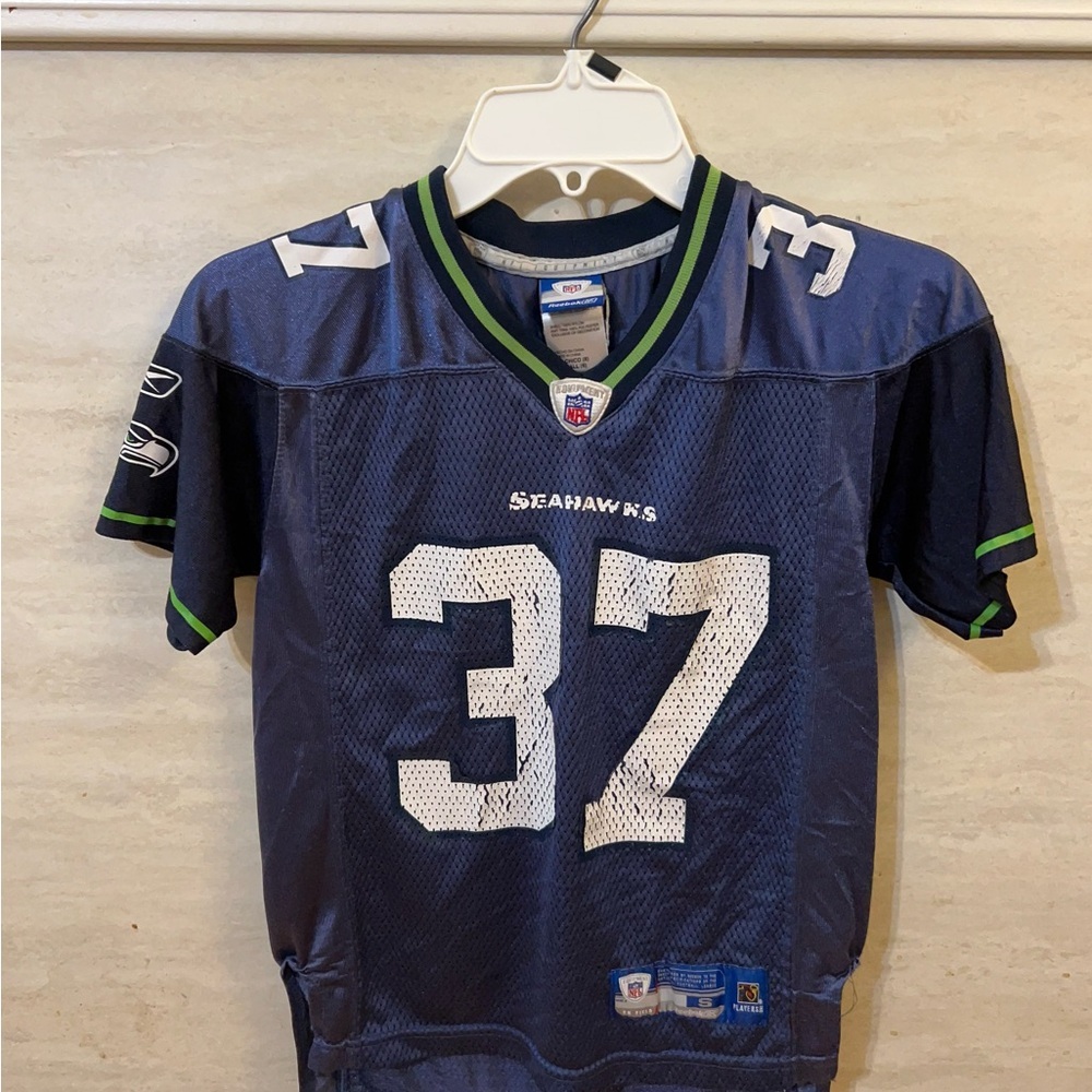 Vintage Seattle Seahawks #37 Navy Football Jersey